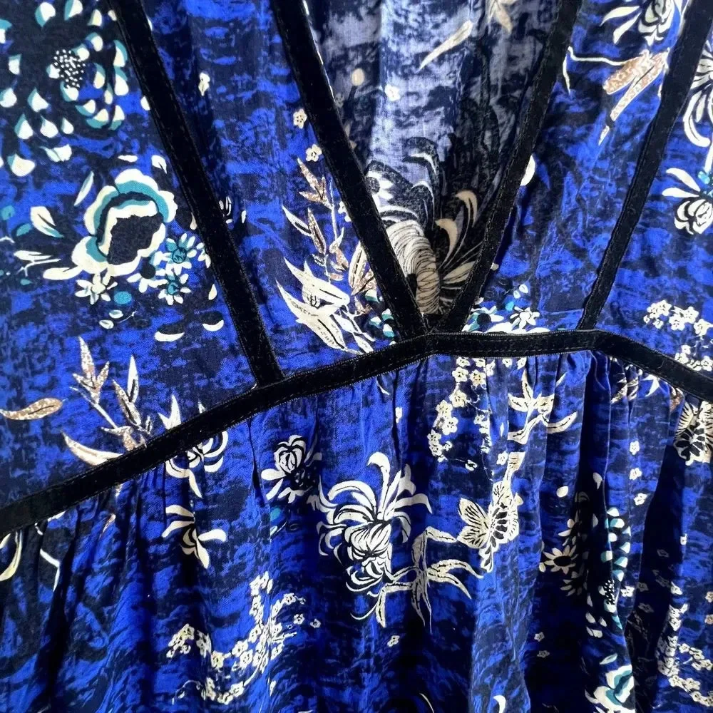 Jaase Moonlight Blue Jessie Short Floral Dress‎ Size Small - Picture 6 of 13